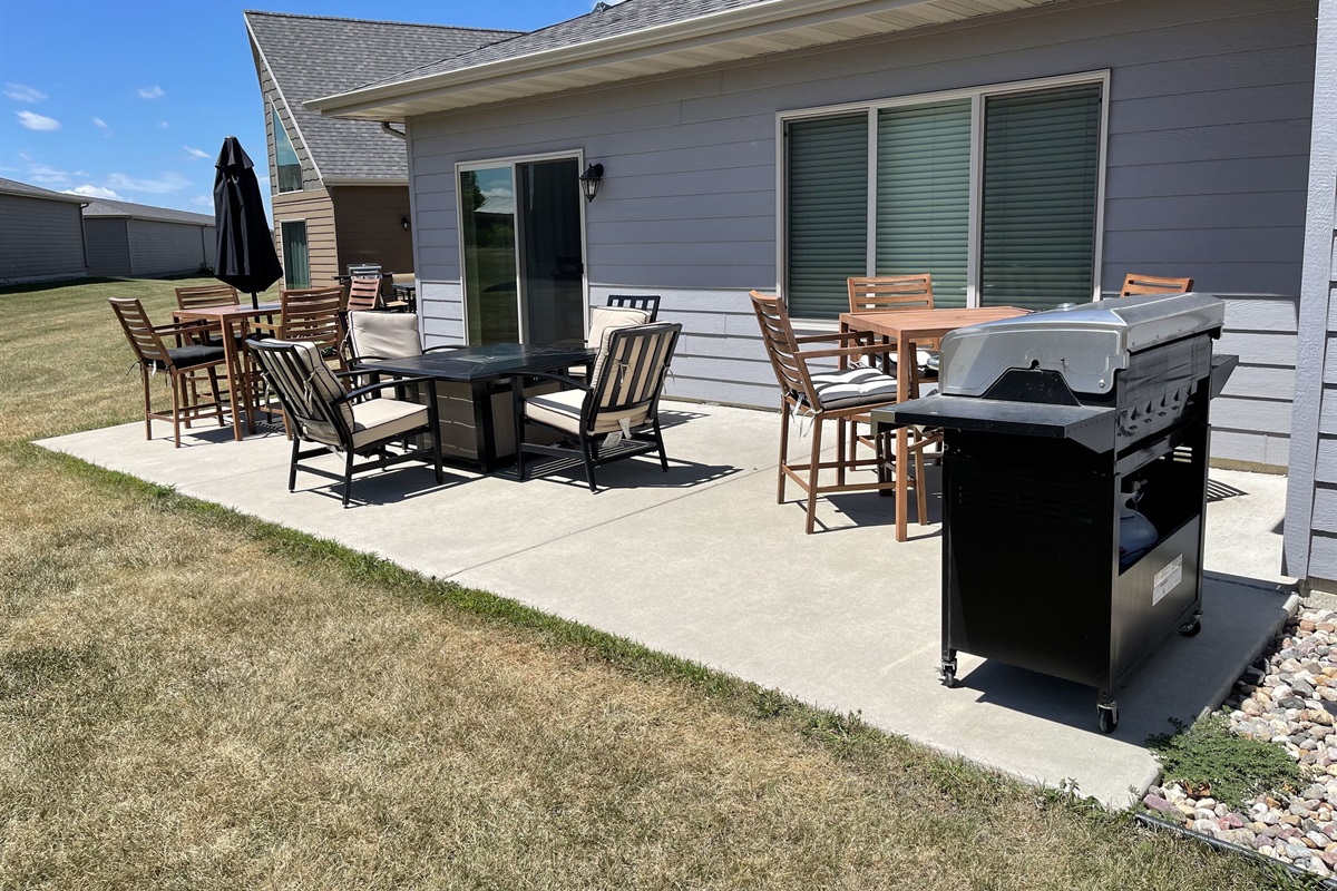 Patio with gas grill