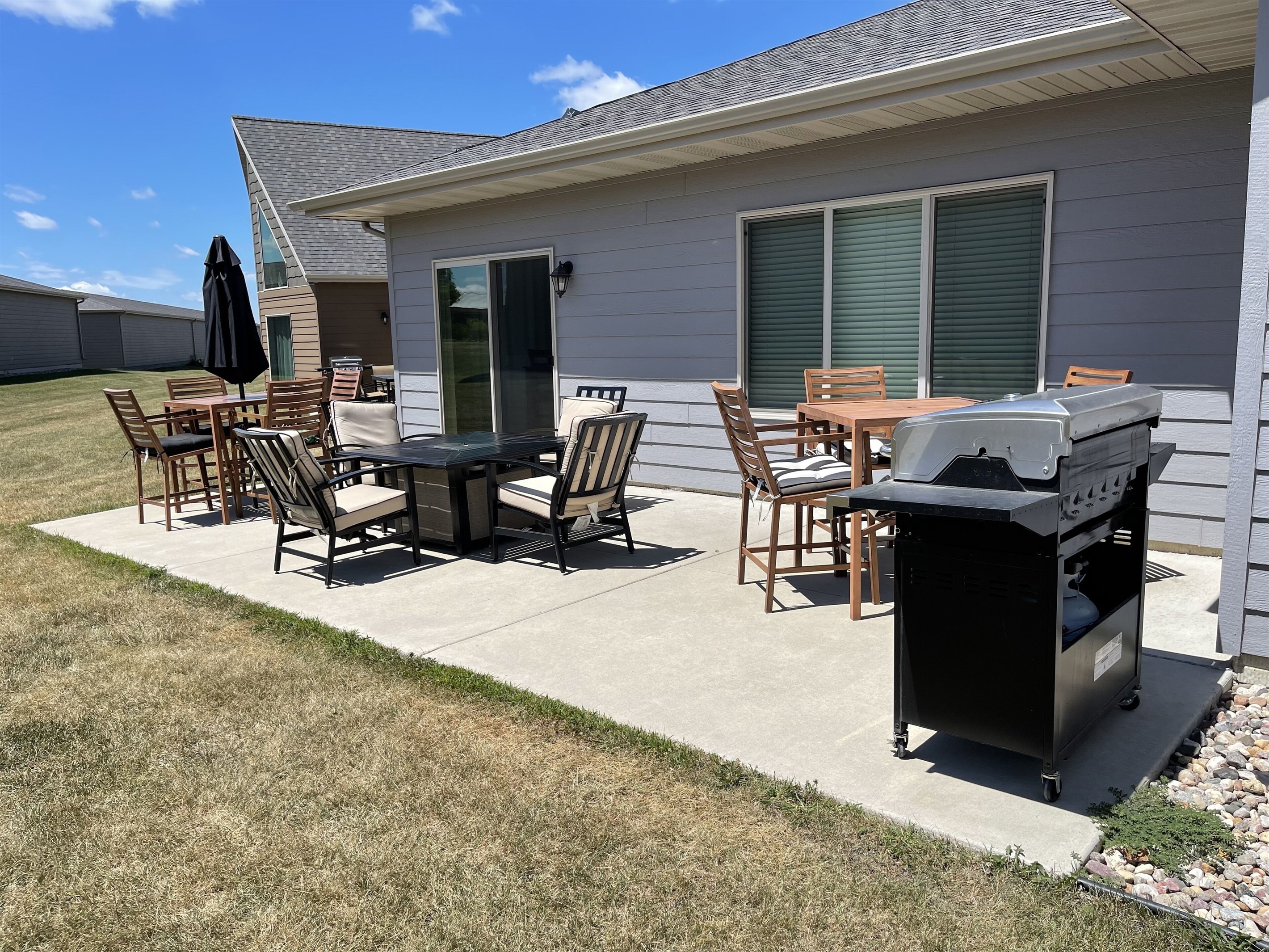 Patio with gas grill