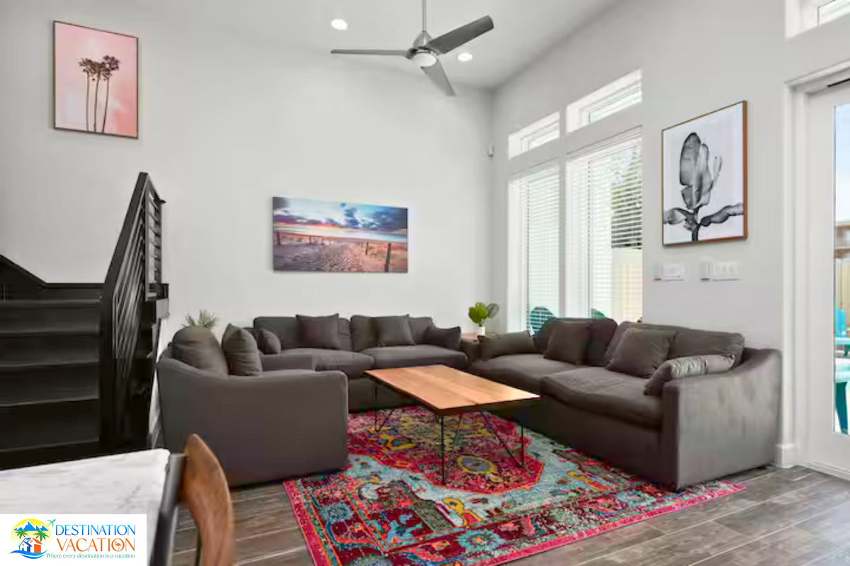 Relax in style within this bright, spacious living area.