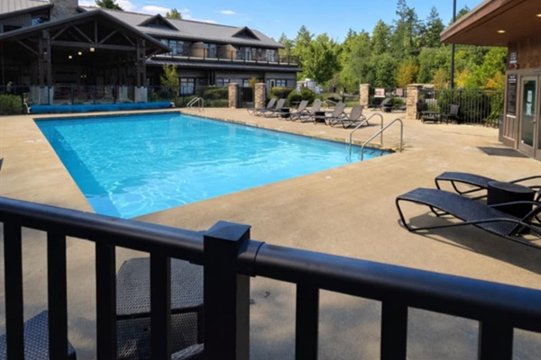 Outdoor Seasonal Heated Pool. Open May - October. Pool has multiple shade umbrellas for comfort. Oversized Resort pool to be enjoyed by all ages. Free for all our Guests.