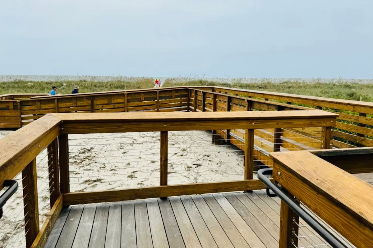 Boardwalk deck at the beach