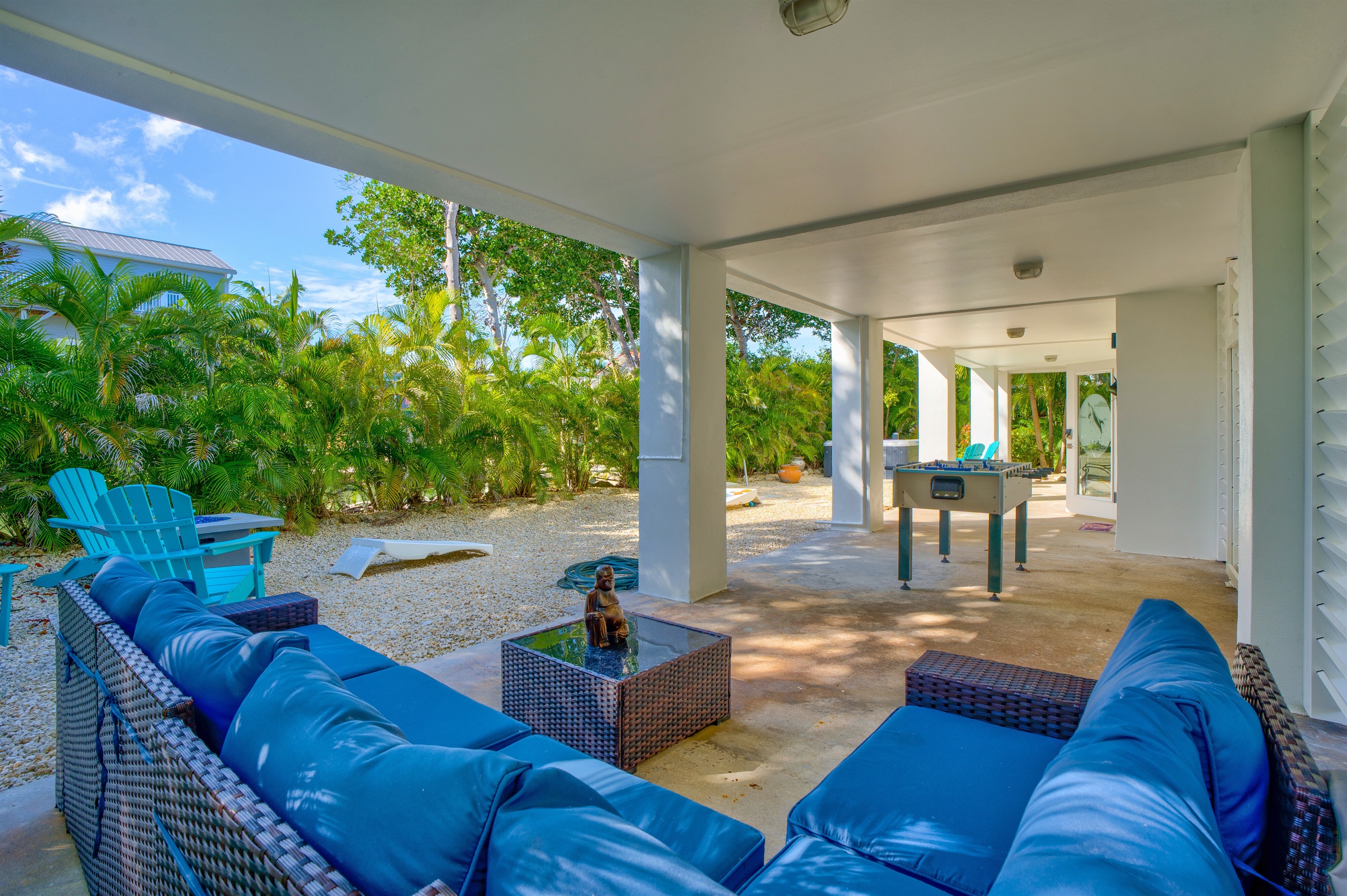 A private backyard area