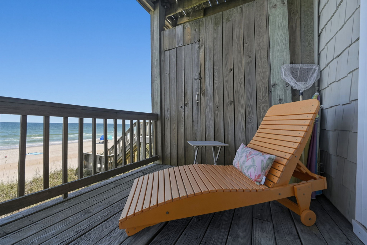 Private oceanview chaise lounge perfect for sunbathing and relaxation