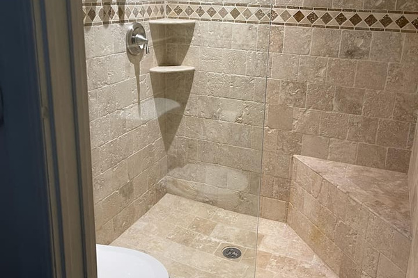 Shower view (both bathrooms)