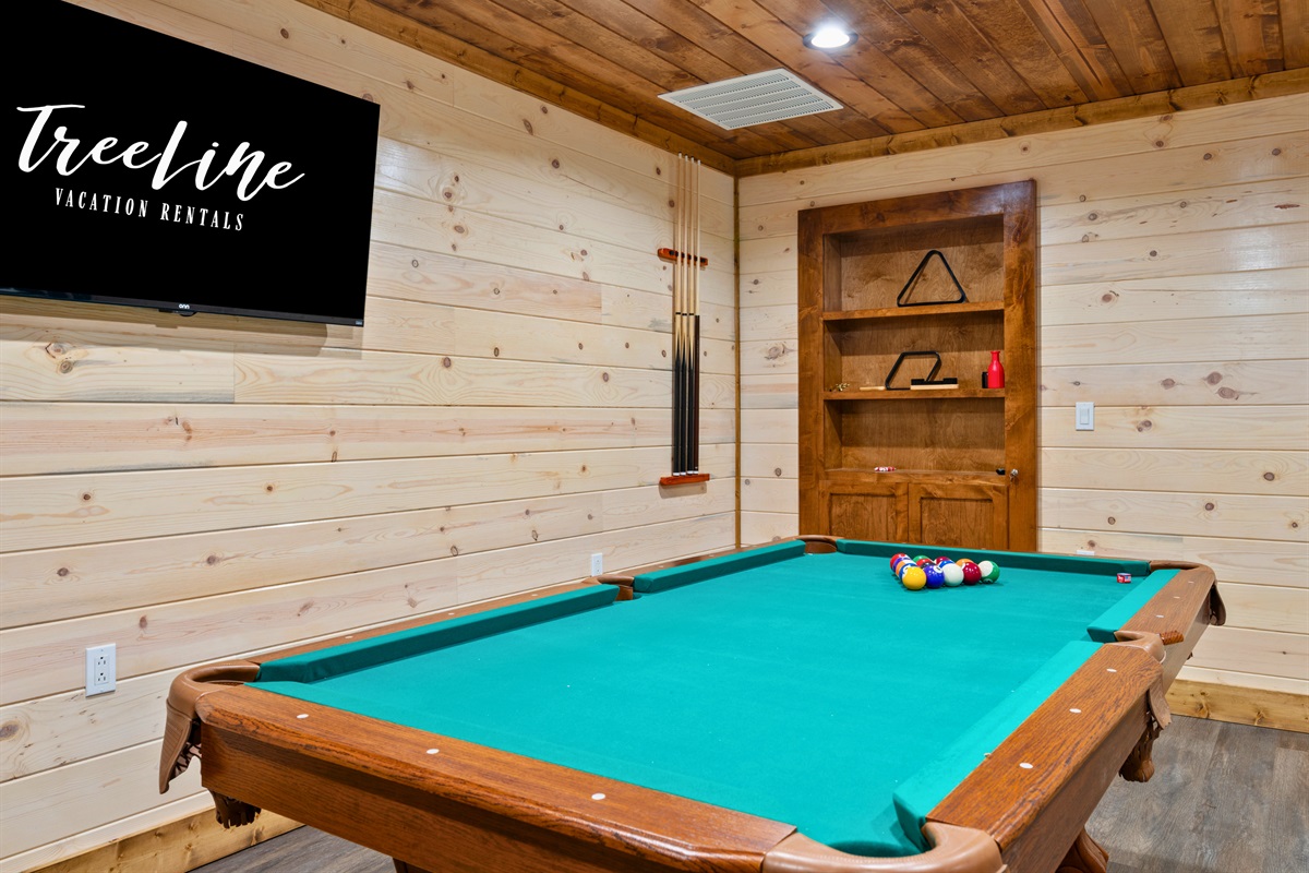 Whether you’re a serious player or just having fun, the pool table is ready for a round or two during your stay.