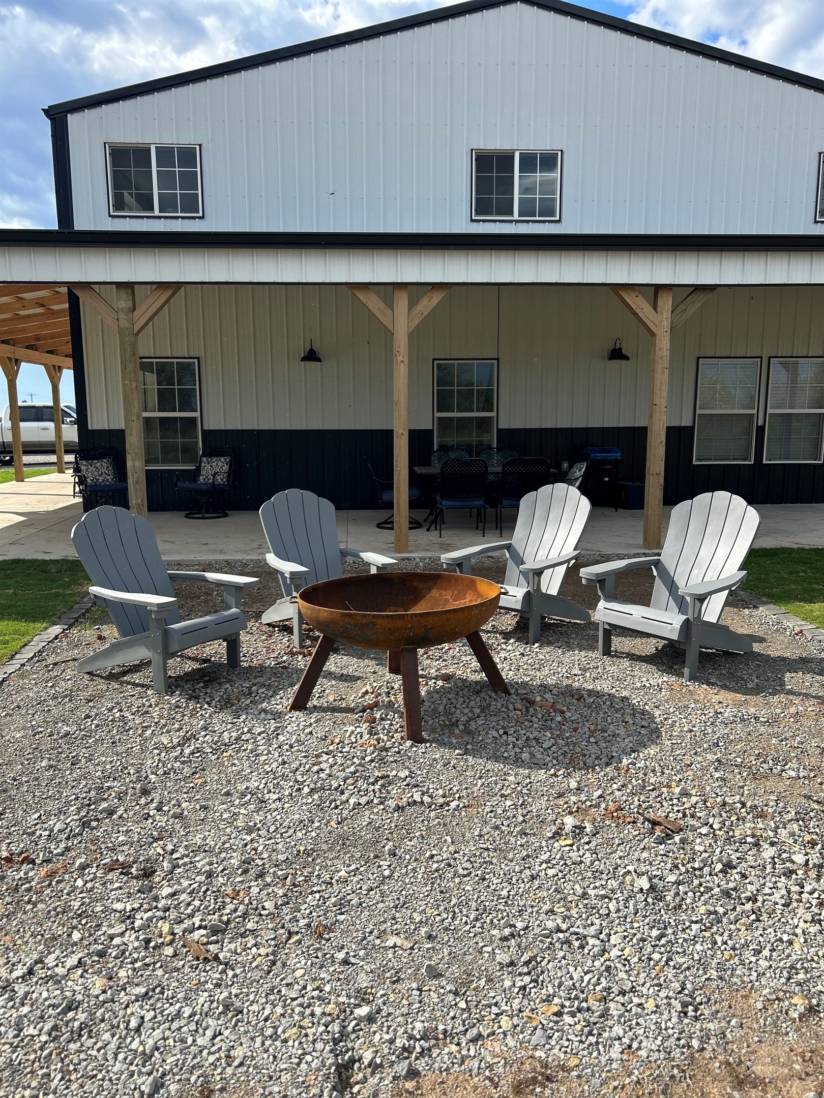 Firepit and outdoor seating