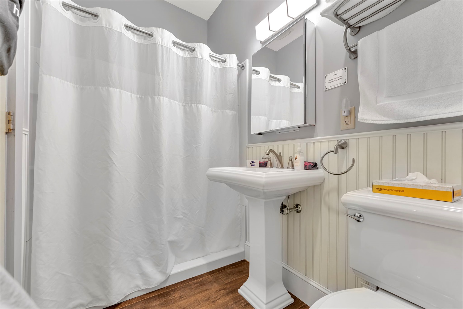 Bath with shower
