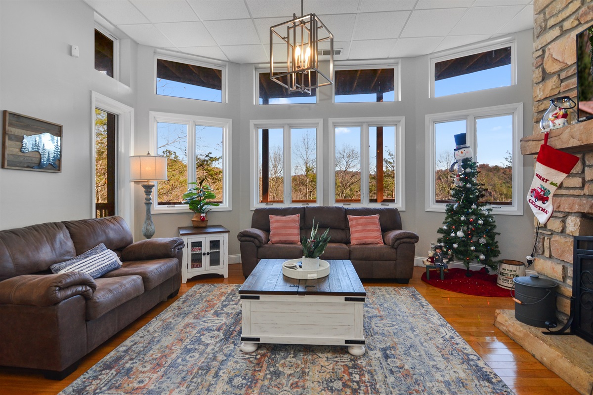 Lower Level living room, great for spreading out!