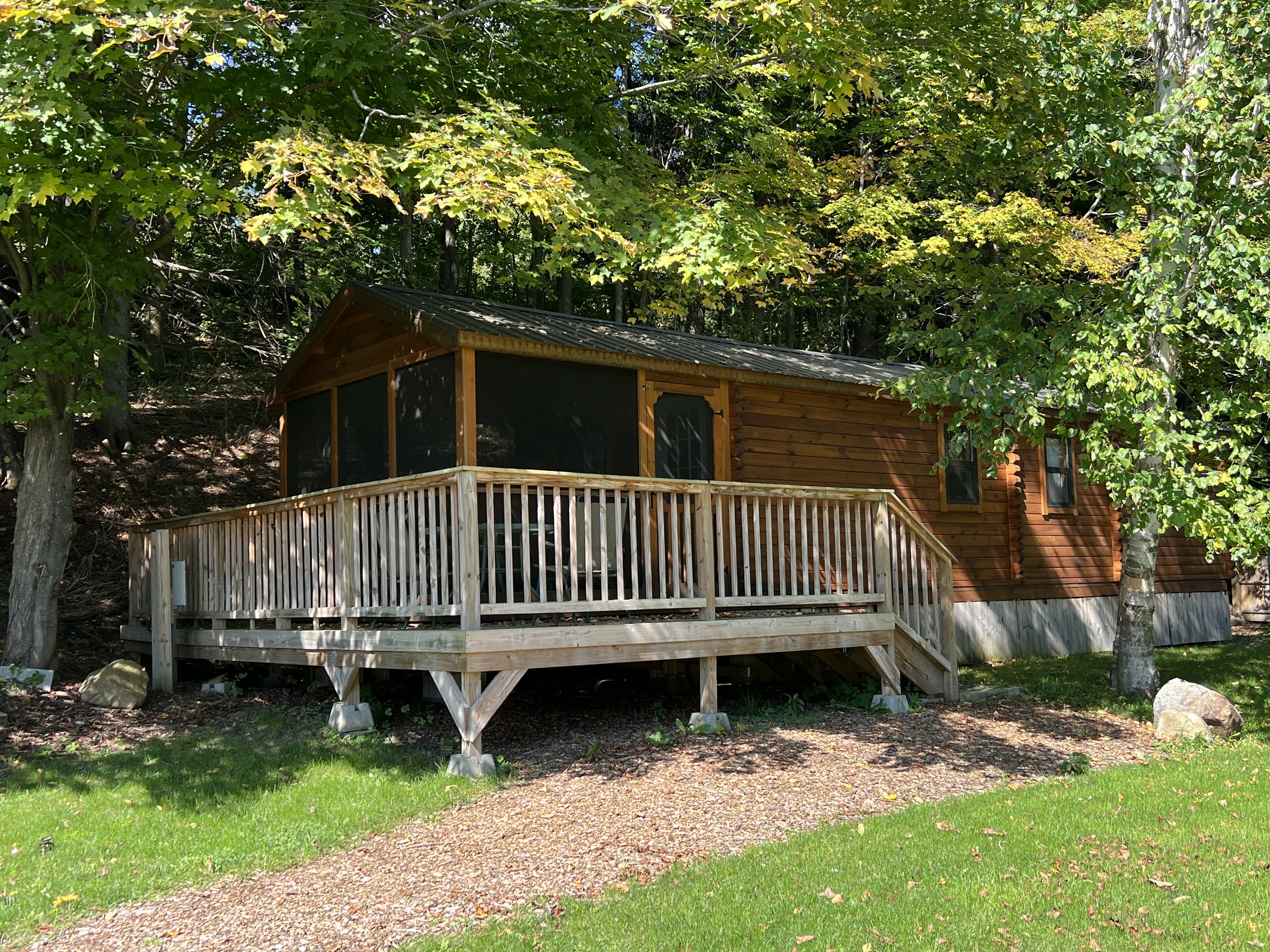 Terrace Lawn cabin w/ wrap around porch