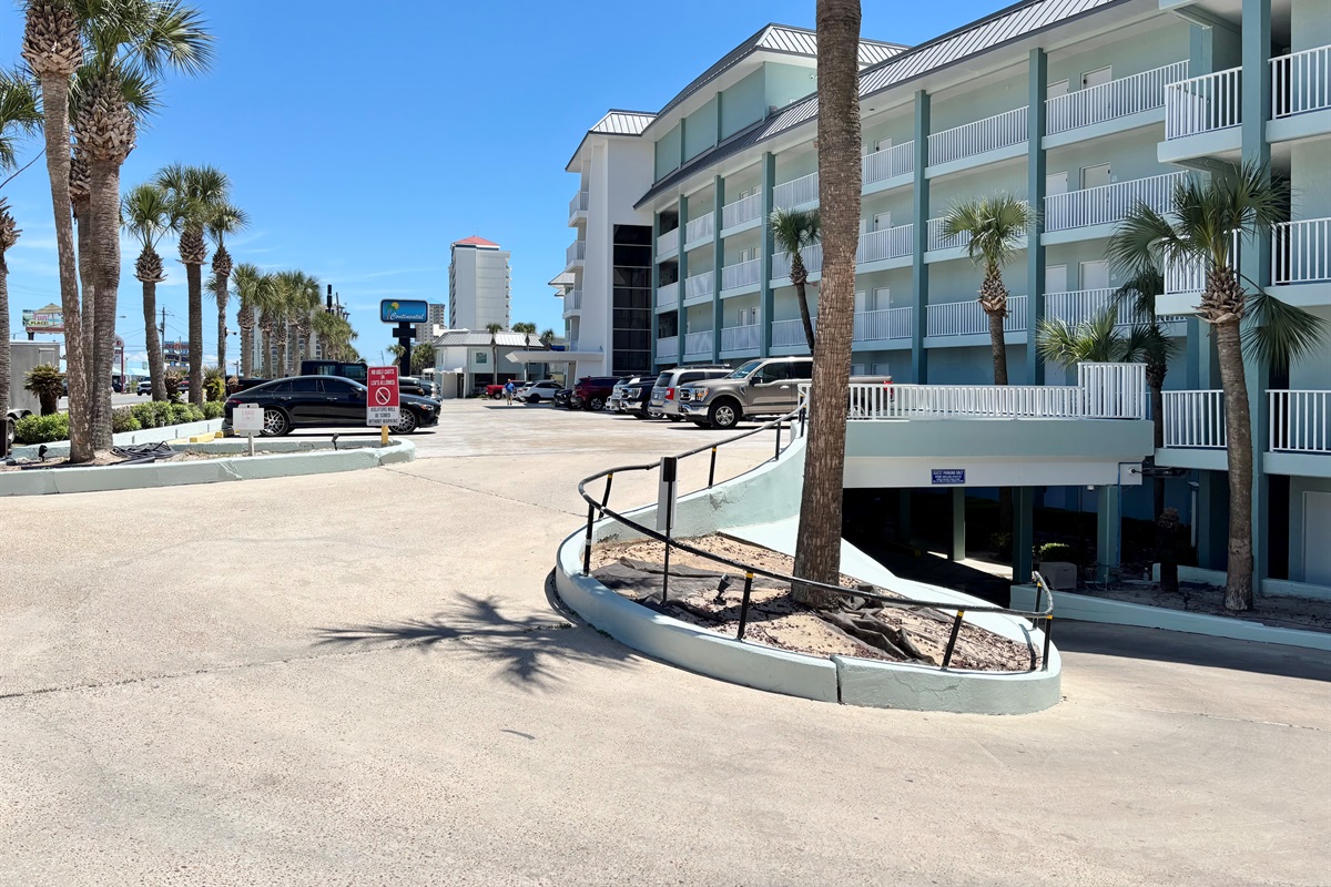 West side of Continental with entrance to the garage right under the building to make it easy access for you