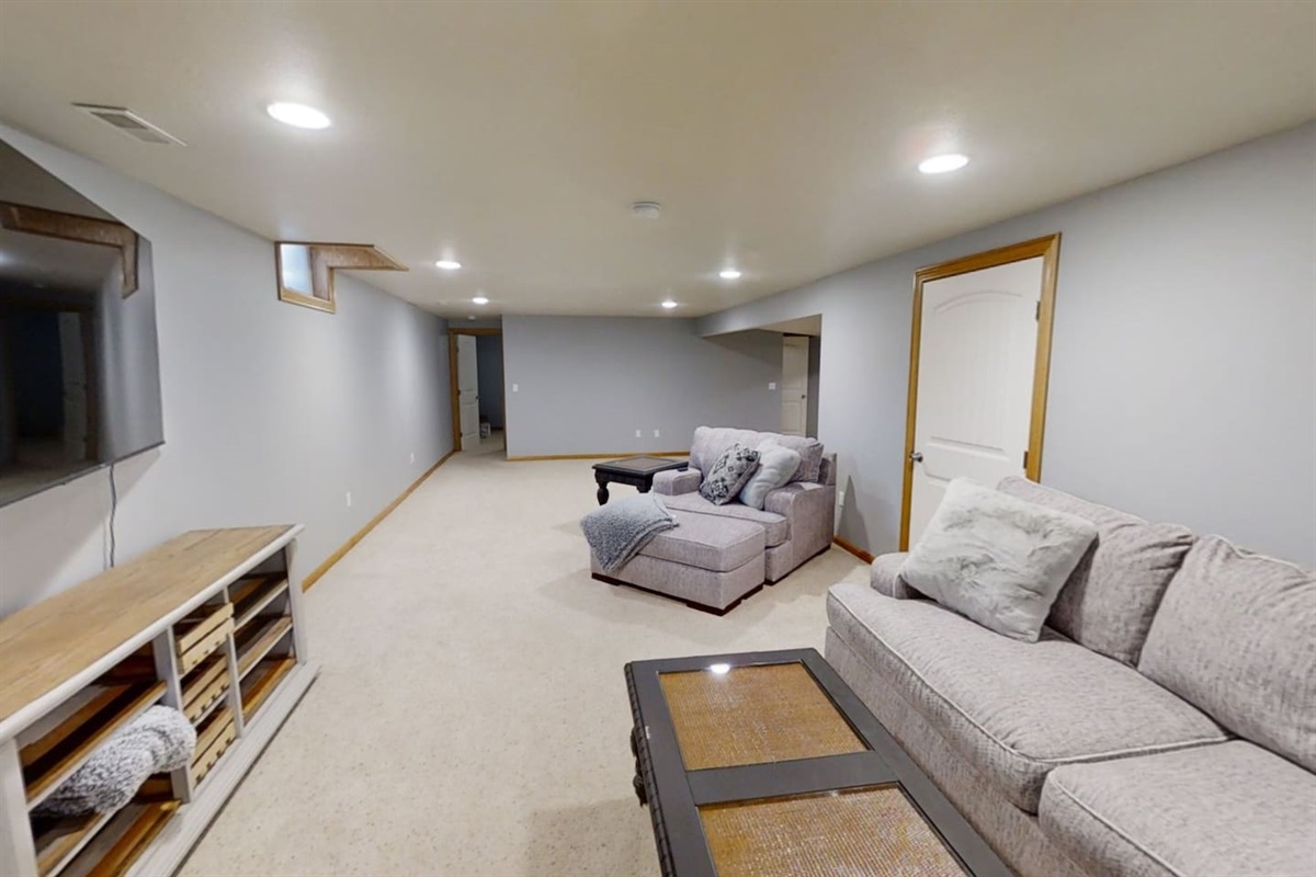 Family Room in the Basement