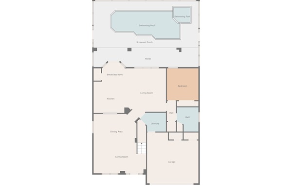 1st Floor with Star Wars game room in the garage