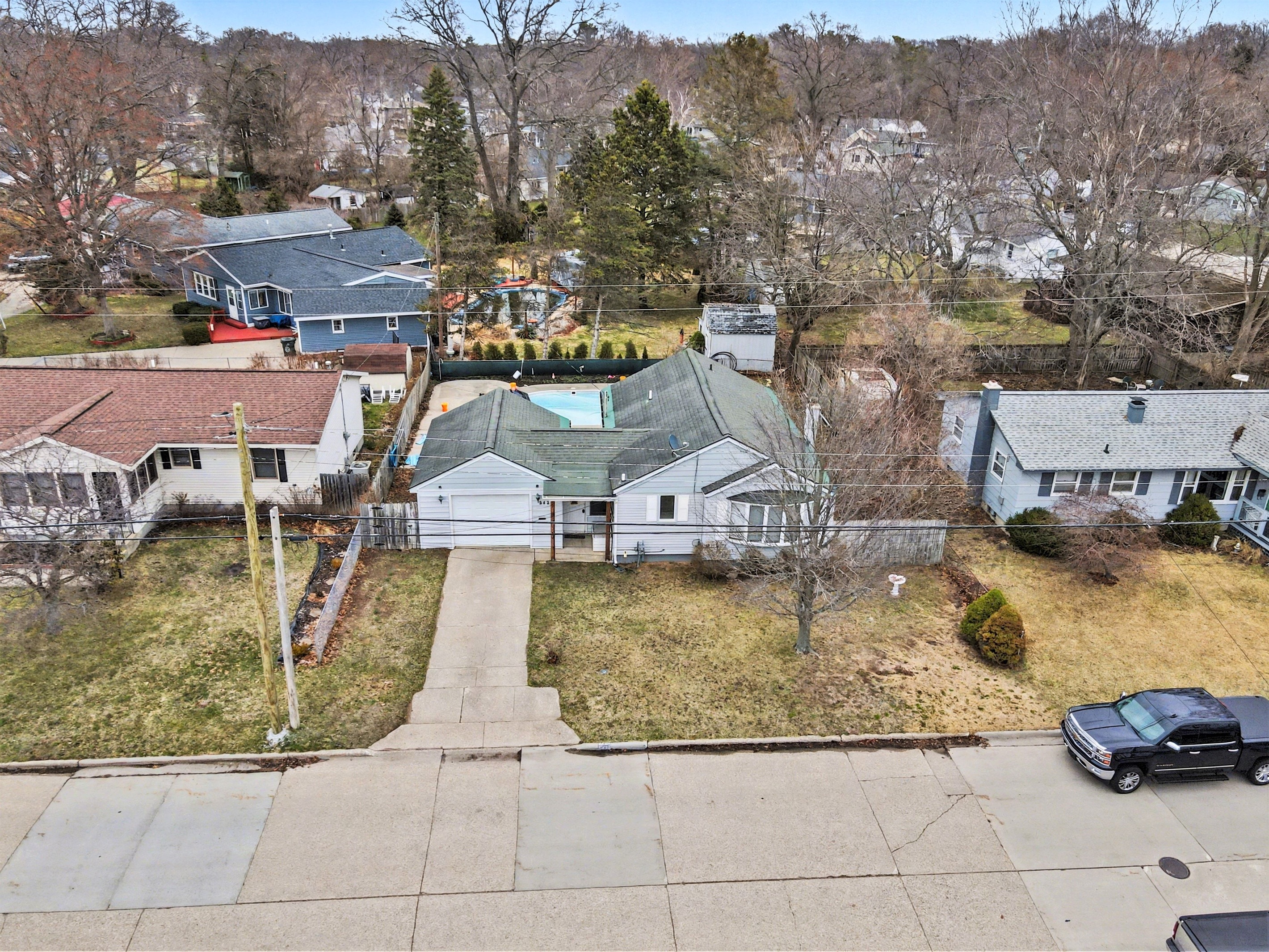 Aerial View of front of home