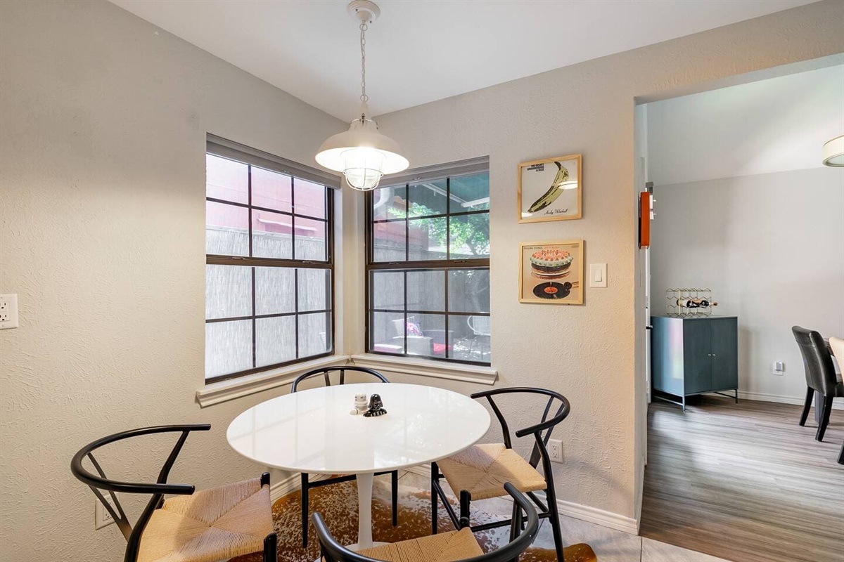 Kitchen nook with seating for four