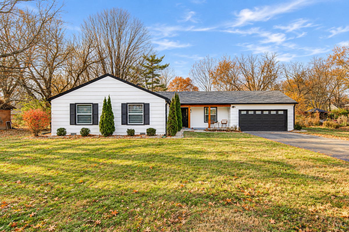 Single-level ranch living with one small step at the entrance.