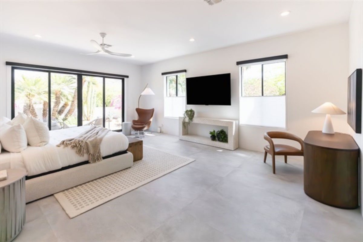 This sophisticated yet extremely comfortable primary bedroom suite will meet your high expectations.