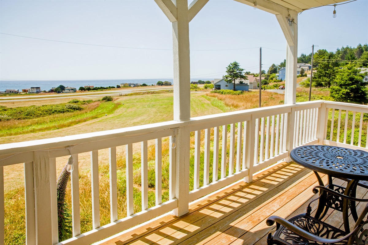 Covered deck with Ocean Views and BBQ Grill