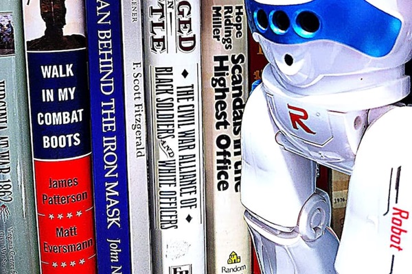 Howie SHOG's team created a diverse book collection for reflective moments.