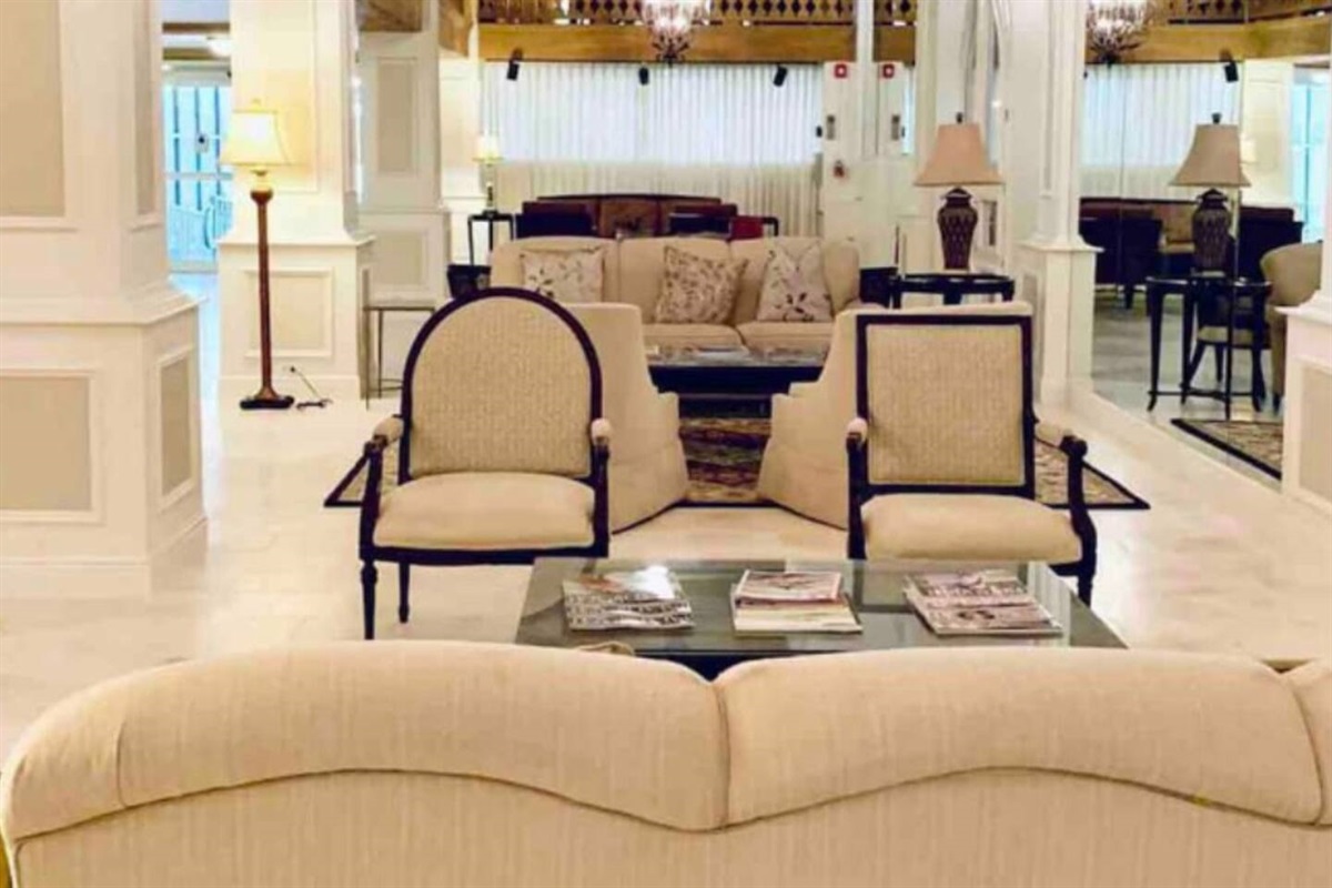 Sitting area in the main lobby.