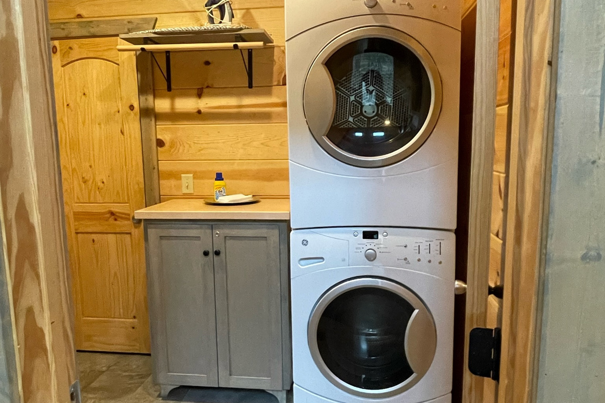Laundry room for your convenience during your stay. Makes a longer stay easy to pack lite. 