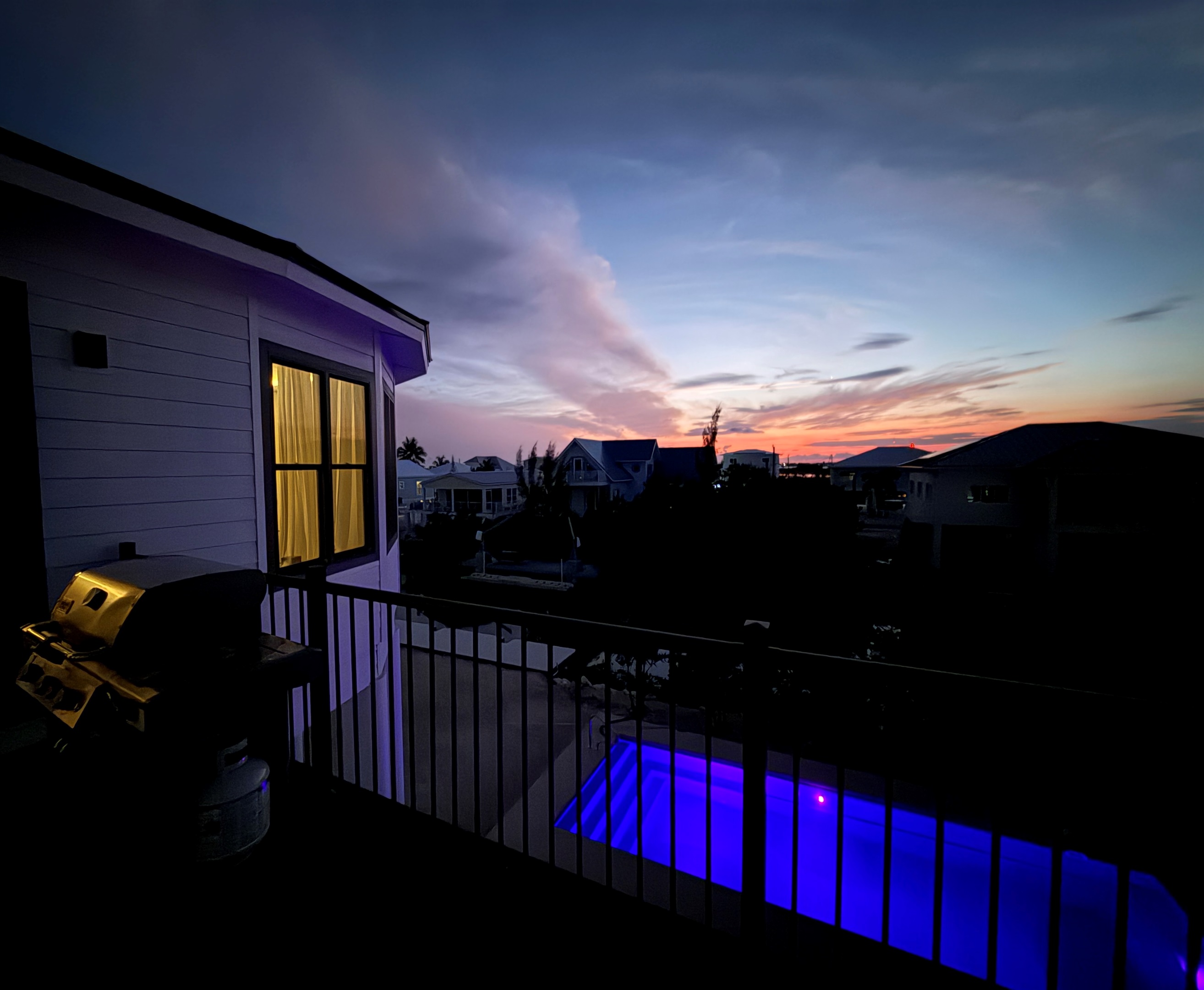 Sunset from deck