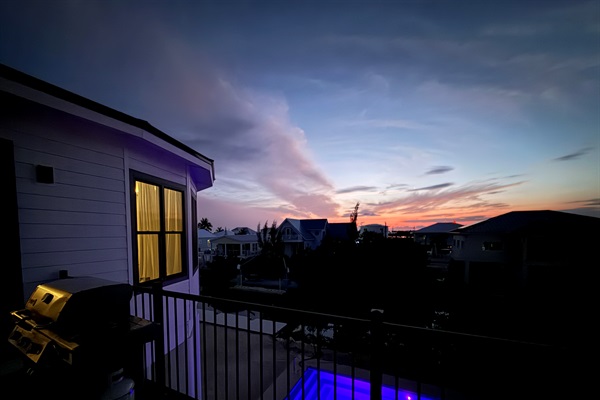 Sunset from deck