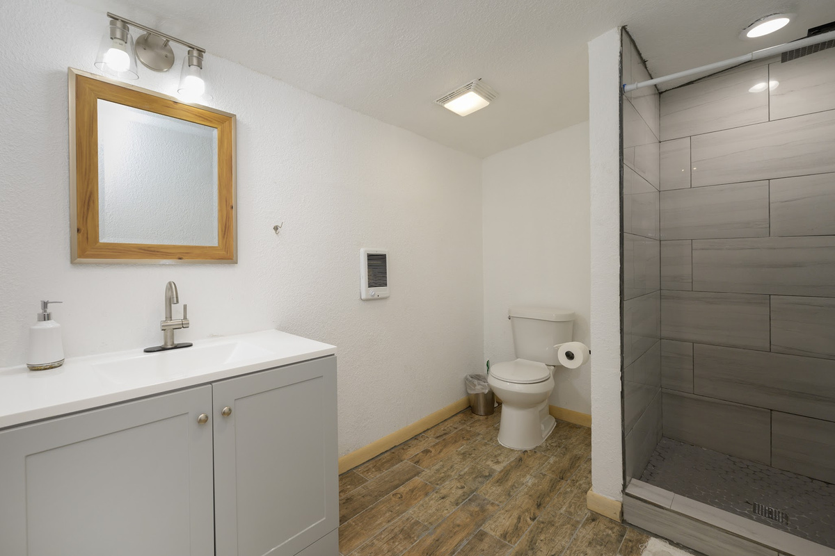Bathroom with walk in shower