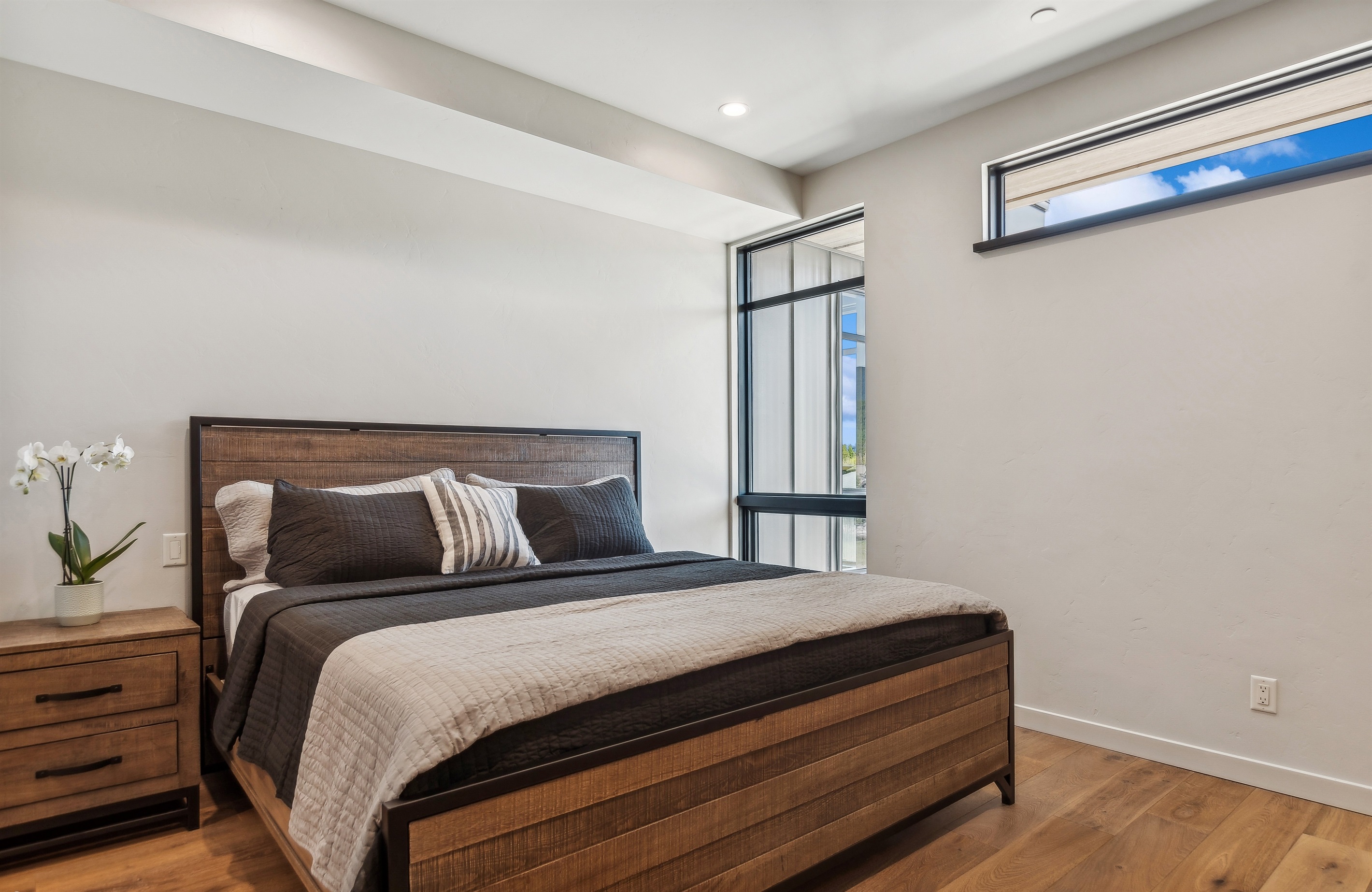 Cozy up in this comfortable king bed after a full day of adventure