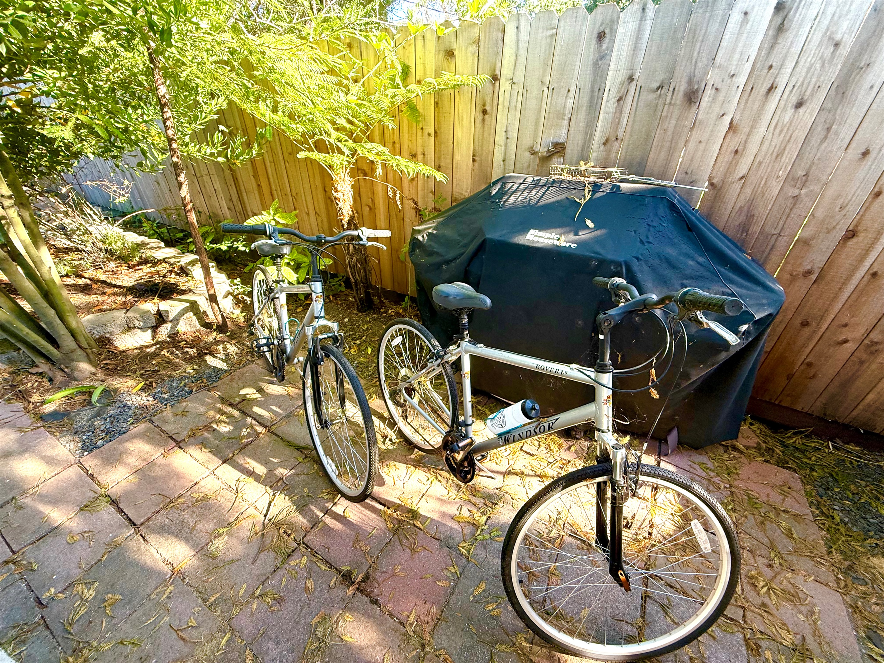 Bikes ready for a breezy ride around the neighborhood