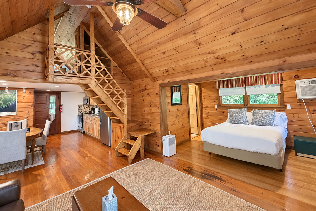 Sleeping area and living area
