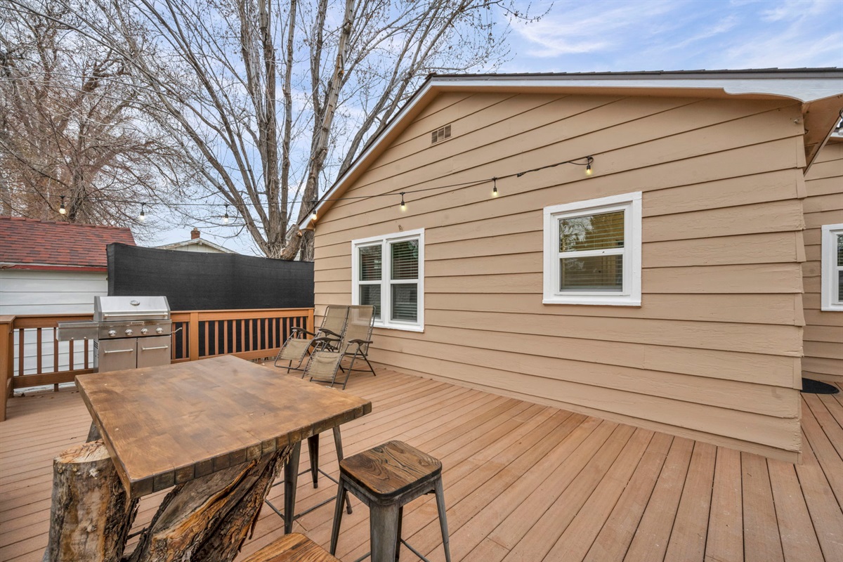 Good memories and conversation around the deck table.