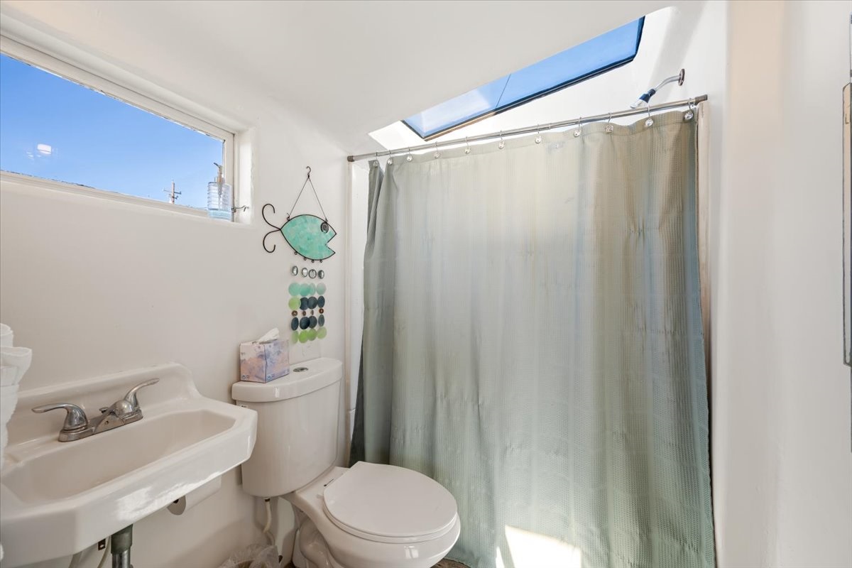 Restroom with bath and shower combo 