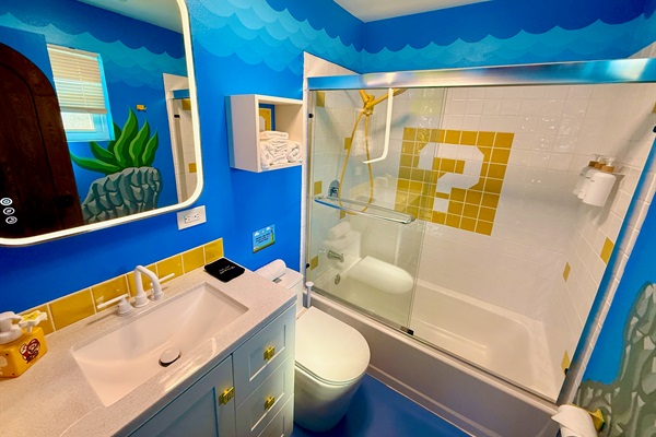 Have you ever seen a Mario themed bathroom? ;-) Now you have!