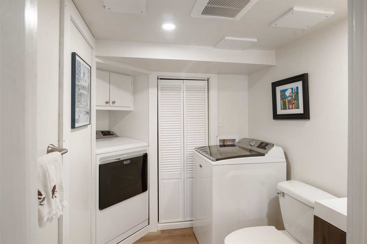 Lower Level Half Bathroom with Laundry