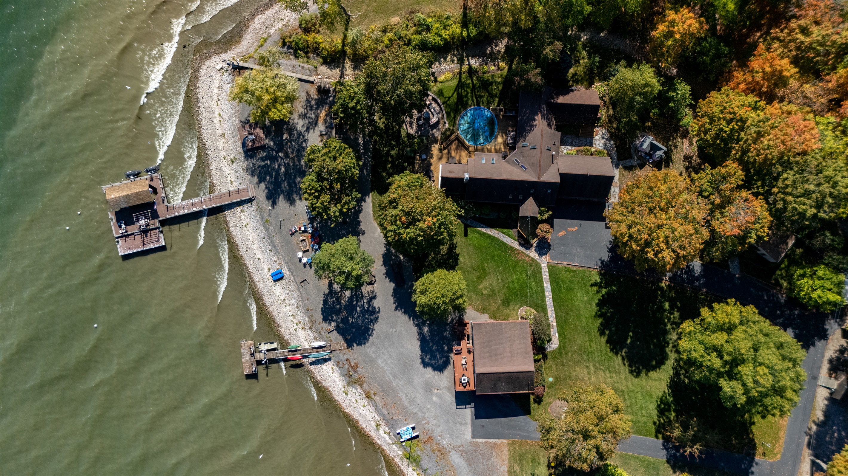 Perfectly positioned lakeside property with dock access and space for family adventures. Enjoy the Finger Lakes right from your doorstep.