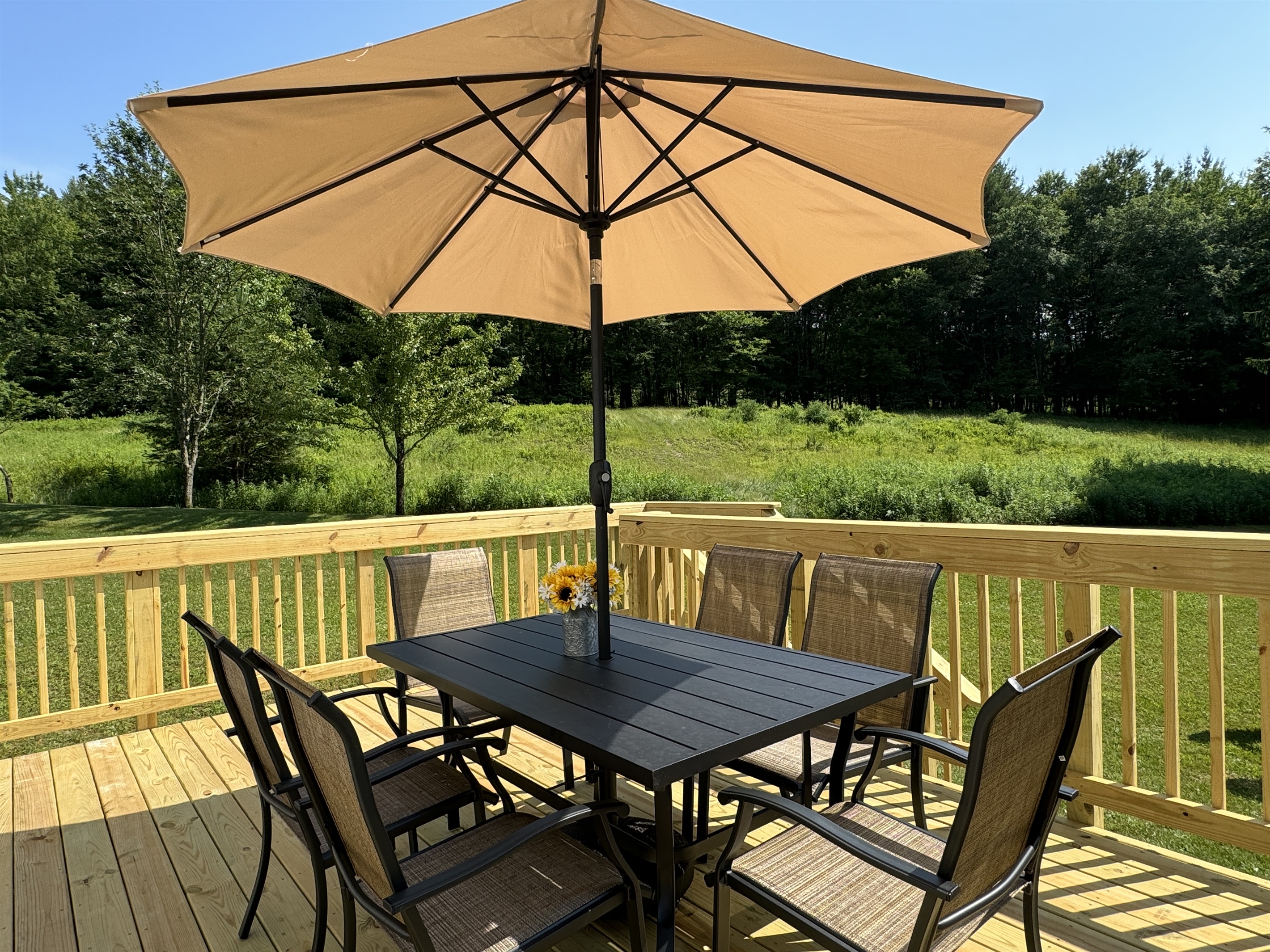NEW beautiful back deck with dining and grilling