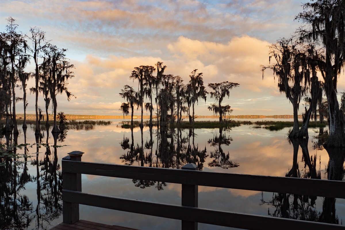Stunning lakeside sunset views&mdash;pure Florida beauty