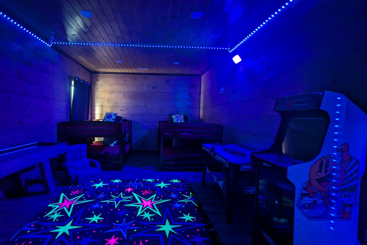 Glow in the dark Game room