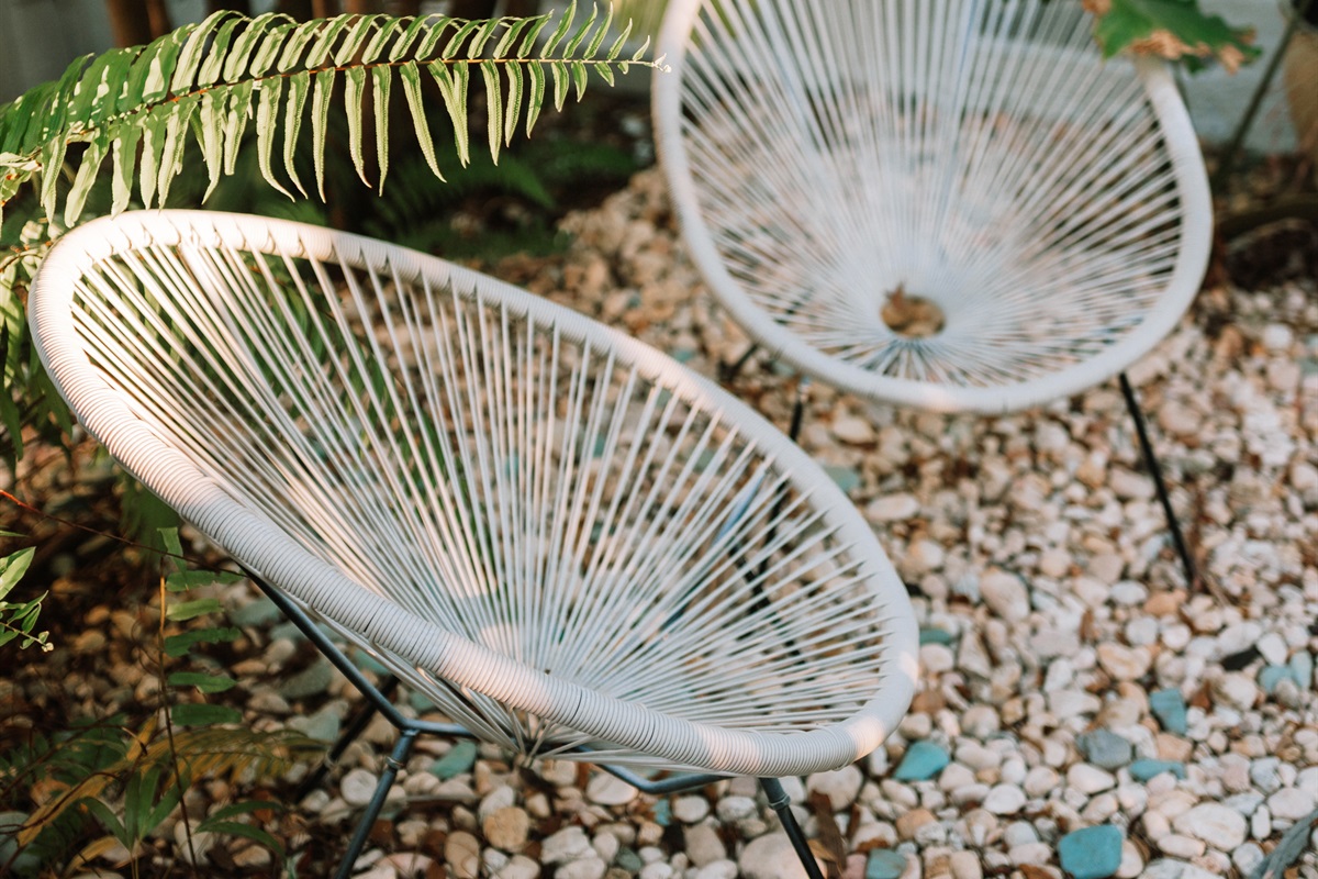 Plenty of cozy seating areas can be found all around the property.