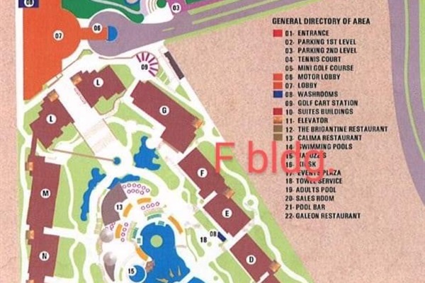 Property Map at Playa Grande, Vacation Travel Exclusives