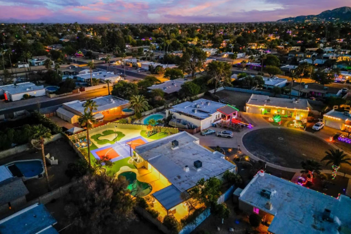 Tucked into a quiet Scottsdale street, but the backyard tells a completely different story.
