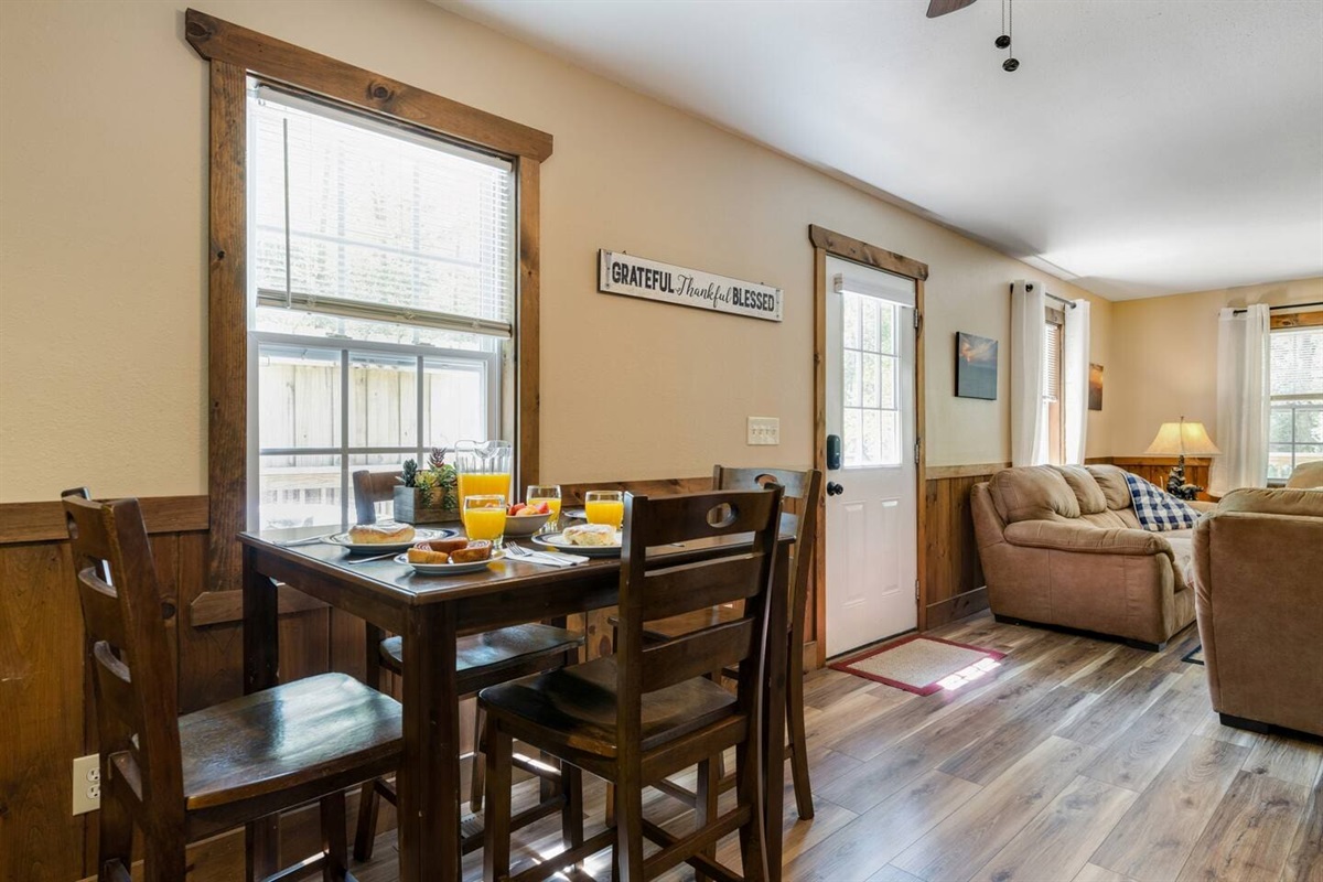 Dining table seats 4