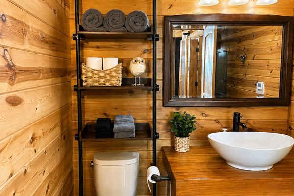 Spacious second bathroom just off the master with walk in shower and laundry!