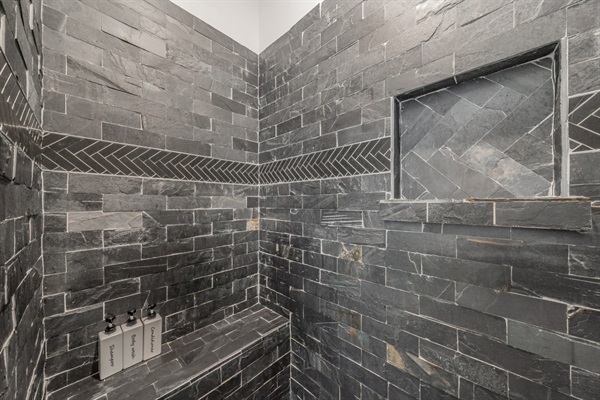 Walk in shower in master bathroom