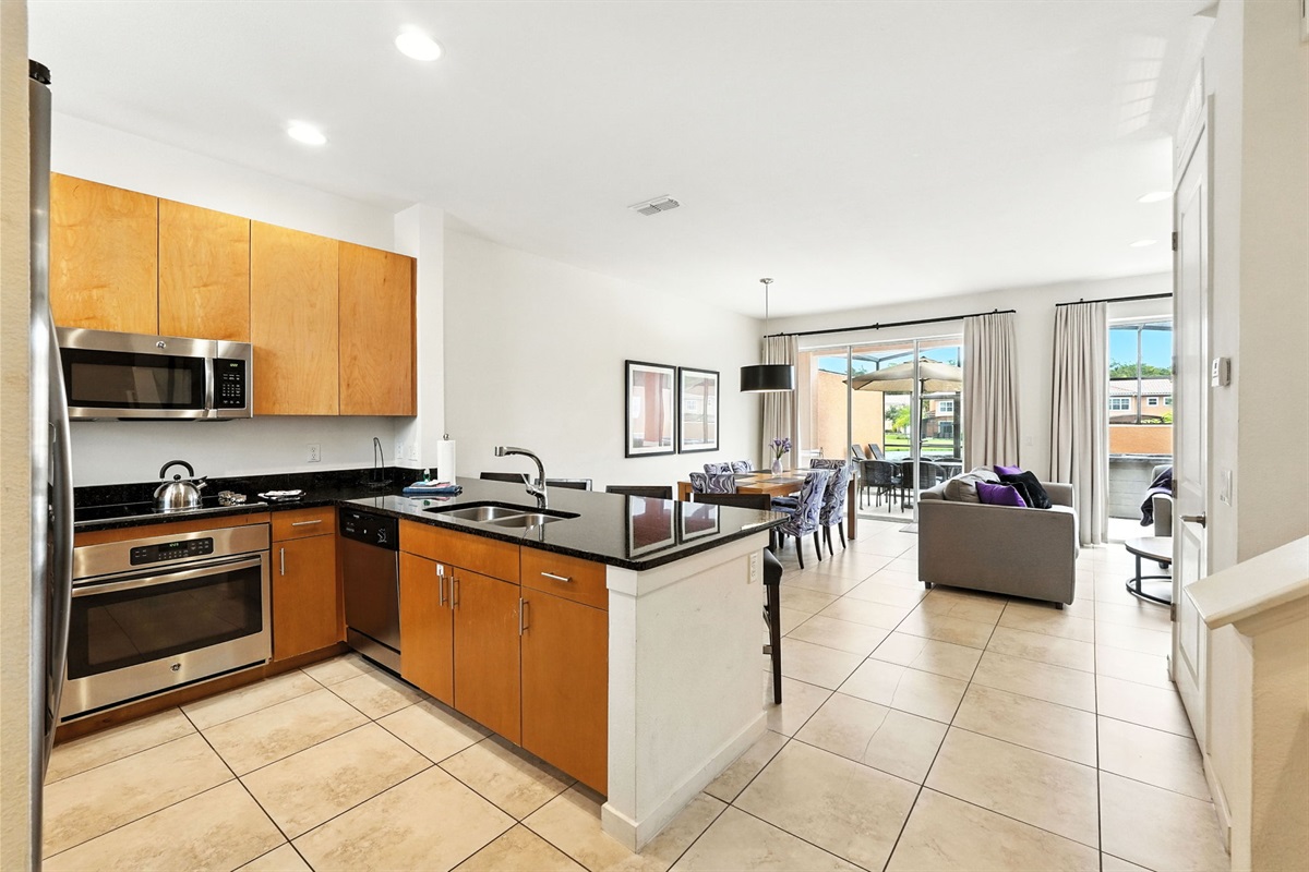 Spacious open concept