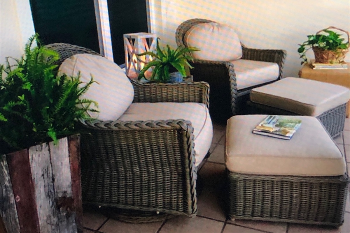 Relaxing on your balcony after a day at the beach!