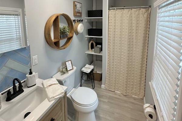 Back Bathroom with Shower stall