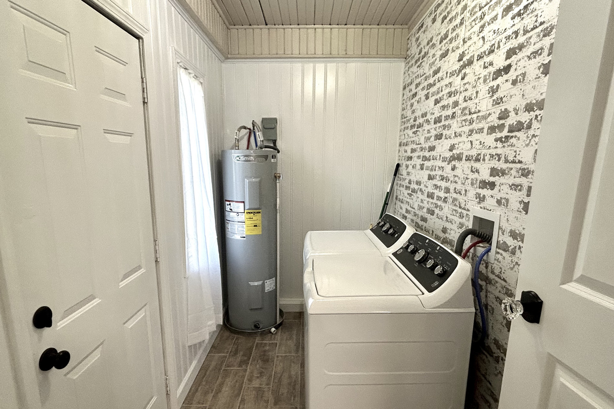 Laundry room with washer and dryer