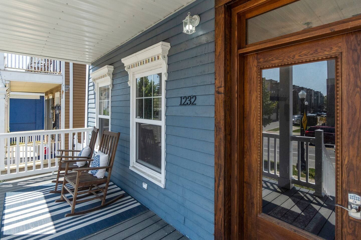 Charming patio, perfect for outdoor relaxation with seating and a peaceful atmosphere.