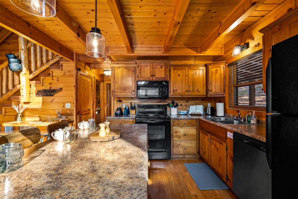 Thoughtfully stocked and designed for convenience, the kitchen makes it easy to cook, gather, and feel right at home during your stay.